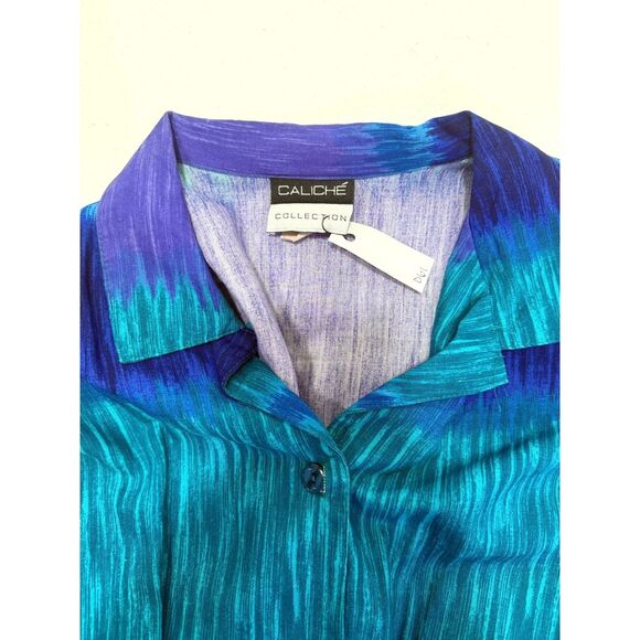 Caliche Collection vintage purple and teal print romper - Picture 3 of 9